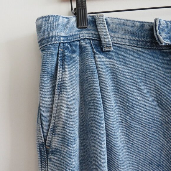 7 FOR ALL MANKIND Pleated Trouser Jeans in Abyss Palazzo Wide Leg - Picture 4 of 12